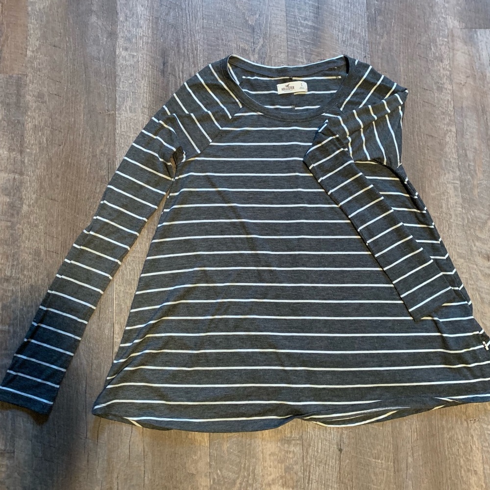 Lite long-sleeve strip top
